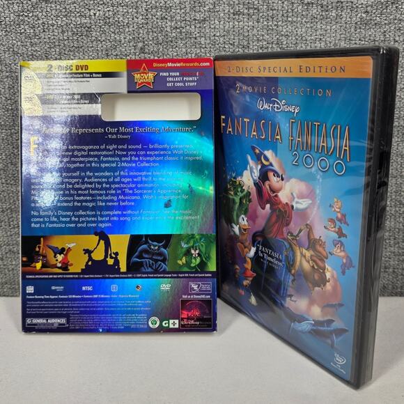 DISNEY FANTASIA & FANTASIA 2000 2-DISC SPECIAL EDITION DVD LIMITED TIME RELEASE - Picture 6 of 6